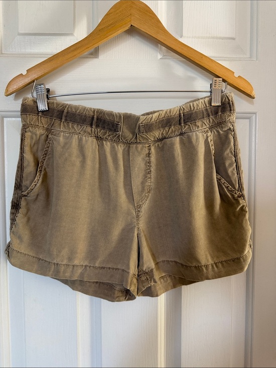 cloth & stone Pants - cloth & stone Olive-Tan Relaxed Drawstring Shorts XS 100% tencel lyocell